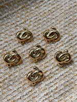 23 mm Altın Renk Düğüm Model Metal Düğme – Şık & Premium Tasarım 6 adet