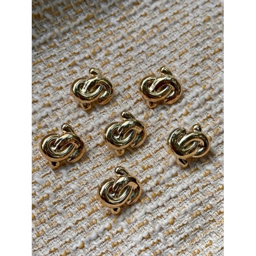 23 mm Altın Renk Düğüm Model Metal Düğme – Şık & Premium Tasarım 6 adet