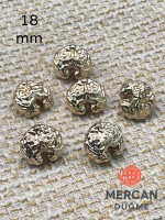 ✨ Kabartmalı Altın Renk Dekoratif Düğme 18 MM (6 ADET )