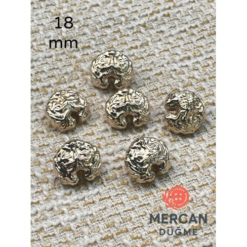 ✨ Kabartmalı Altın Renk Dekoratif Düğme 18 MM (6 ADET )