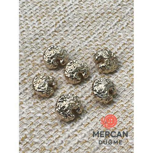 ✨ Kabartmalı Altın Renk Dekoratif Düğme 18 MM (6 ADET )