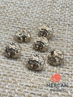 ✨ Kabartmalı Altın Renk Dekoratif Düğme 18 MM (6 ADET )