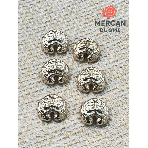 ✨ Kabartmalı Altın Renk Dekoratif Düğme 23 MM (6 ADET)