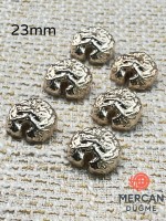 ✨ Kabartmalı Altın Renk Dekoratif Düğme 23 MM (6 ADET)