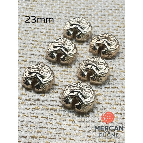 ✨ Kabartmalı Altın Renk Dekoratif Düğme 23 MM (6 ADET)