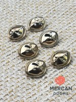 ✨ 23 mm Gold Organik Form Metal Düğme – Modern ve Şık Tasarım (6 ADET)