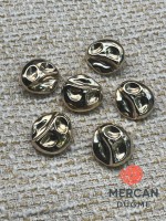 23 mm Abstrakt Form Altın Metal Düğme – Modern ve Sanatsal Tasarım (6 ADET)