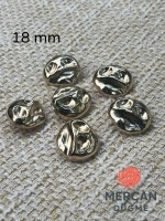 23 mm Abstrakt Form Altın Metal Düğme – Modern ve Sanatsal Tasarım (6 ADET)