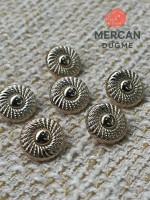 ✨18mm METAL DOKULU DESENLİ LÜKS DÜĞME – (6 ADET)ALTIN KALİTE VE ŞIK TASARIM ✨