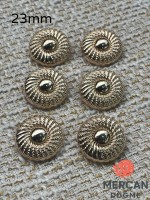 ✨23MM  METAL DOKULU DESENLİ LÜKS DÜĞME –( 6 ADET )ALTIN KALİTE VE ŞIK TASARIM ✨