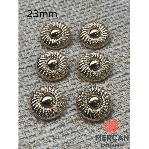 ✨23MM  METAL DOKULU DESENLİ LÜKS DÜĞME –( 6 ADET )ALTIN KALİTE VE ŞIK TASARIM ✨