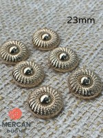 ✨23MM  METAL DOKULU DESENLİ LÜKS DÜĞME –( 6 ADET )ALTIN KALİTE VE ŞIK TASARIM ✨