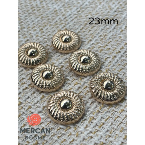 ✨23MM  METAL DOKULU DESENLİ LÜKS DÜĞME –( 6 ADET )ALTIN KALİTE VE ŞIK TASARIM ✨