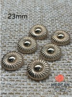 ✨23MM  METAL DOKULU DESENLİ LÜKS DÜĞME –( 6 ADET )ALTIN KALİTE VE ŞIK TASARIM ✨
