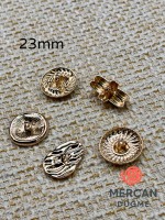 ✨ 23mm  Z.A.R.A kombin Metal Düğme Seti – (5 adet)Karışık Model, Parlak Altın Renk ✨