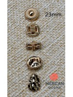 ✨ 23mm  Z.A.R.A kombin Metal Düğme Seti – (5 adet)Karışık Model, Parlak Altın Renk ✨