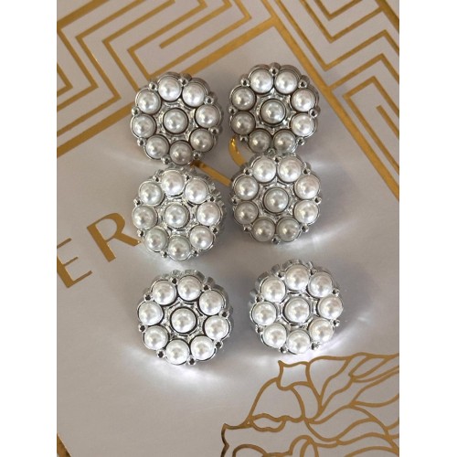 ✨ Çoklu İnci Detaylı Premium Düğme | Elegant Bridal Seri 25 MM 6 ADET