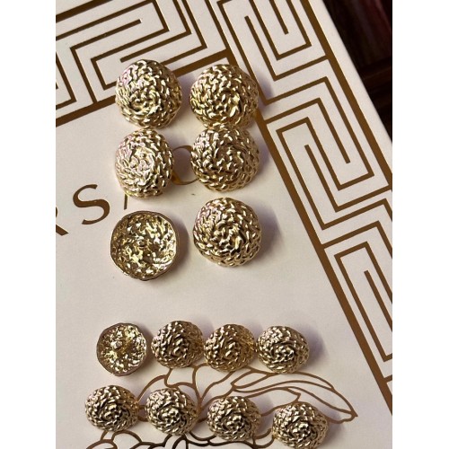 ✨ Örgü Dokulu Premium Gold Düğme | Classic Couture Seri 23 MM 6 ADET 15 MM 8 ADET