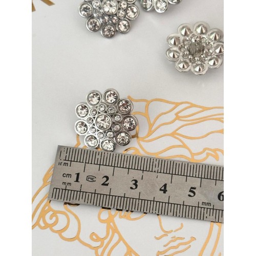 ✨ Taş Detaylı Premium Düğme | Sparkle Couture Seri 25 MM 6 ADET