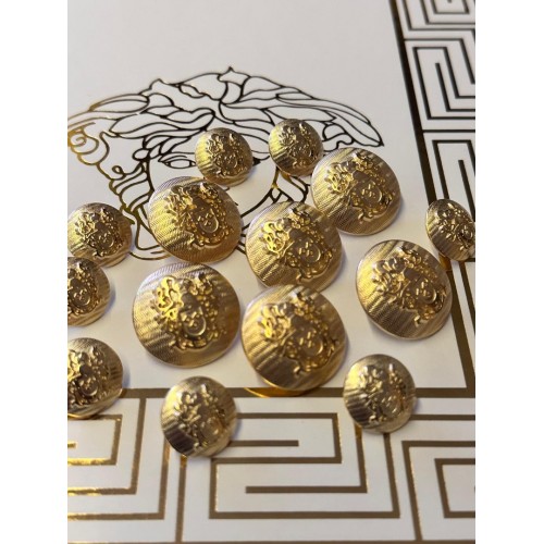 ✨ Armalı Aslan Figürlü Blazer Premium Gold Düğme | Royal Heritage Seri 23 mm 6 adet 15 mm 8 adet