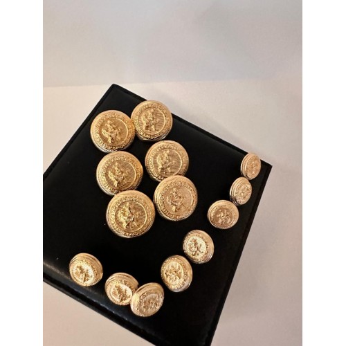 ✨ Klasik Aslan Figürlü Premium BLAZER Gold Düğme | Heritage Couture Seri 23 MM 6 ADET 15 MM 8 ADET
