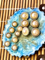 ✨ Çerçeveli İnci Detaylı Premium Düğme | Classic Couture Seri 25 mm 6 adet 15 mm 8 adet