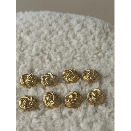 ✨ Örgü Formlu Mini Premium Gold Düğme | Soft Couture Seri 20 mm 6 adet