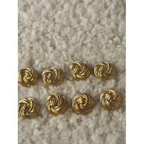 ✨ Örgü Formlu Mini Premium Gold Düğme | Soft Couture Seri 20 mm 6 adet