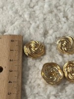 ✨ Örgü Formlu Mini Premium Gold Düğme | Soft Couture Seri 20 mm 6 adet