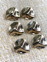 ✨ Premium Gold Metal Düğme – Modern Dalga Desenli 23 MM 6 ADET