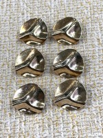✨ Premium Gold Metal Düğme – Modern Dalga Desenli 23 MM 6 ADET