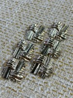 ✨ Premium Gold Metal Düğme – Modern Geometrik Dokulu 23 MM 6 ADET