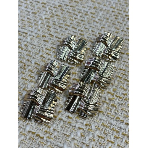 ✨ Premium Gold Metal Düğme – Modern Geometrik Dokulu 23 MM 6 ADET