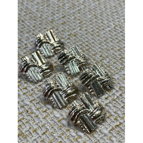 ✨ Premium Gold Metal Düğme – Modern Geometrik Dokulu 23 MM 6 ADET