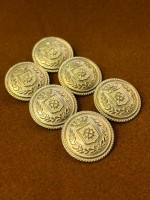 Mercan Düğme Armalı Blazer  Altın Renk Metal Düğme – Coin Tasarım (23 mm)
