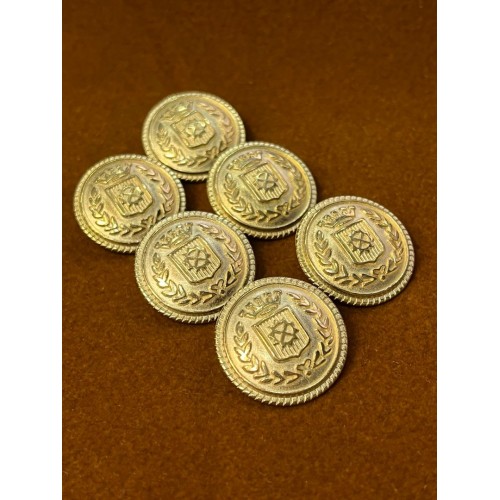 Mercan Düğme Armalı Blazer  Altın Renk Metal Düğme – Coin Tasarım (23 mm)