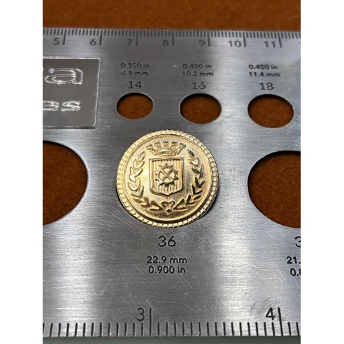 Mercan Düğme Armalı Blazer  Altın Renk Metal Düğme – Coin Tasarım (23 mm)