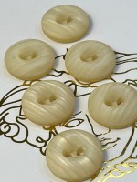 Mercan Düğme Krem Mermer Desenli Polyester Düğme – 23 mm (6 Adet)