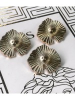 ✨ Altın Renk Yelpaze Formlu Metal Dekoratif Düğme 4 CM