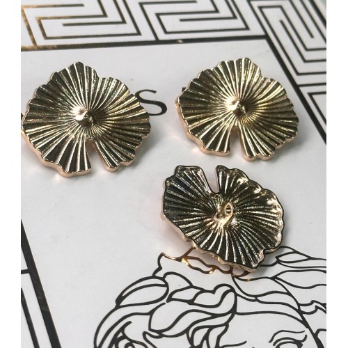 ✨ Altın Renk Yelpaze Formlu Metal Dekoratif Düğme 4 CM