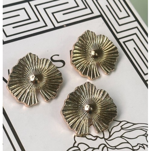 ✨ Altın Renk Yelpaze Formlu Metal Dekoratif Düğme 4 CM