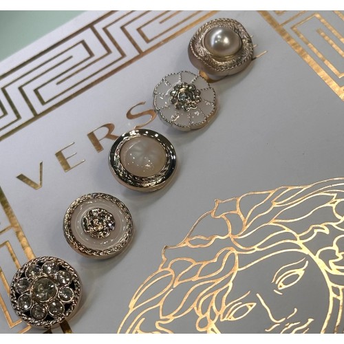 ✨ Premium Couture Gold Düğme Seti | İnci & Taş Detaylı 23 MM 5 ADET