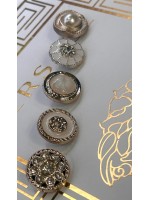 ✨ Premium Couture Gold Düğme Seti | İnci & Taş Detaylı 23 MM 5 ADET