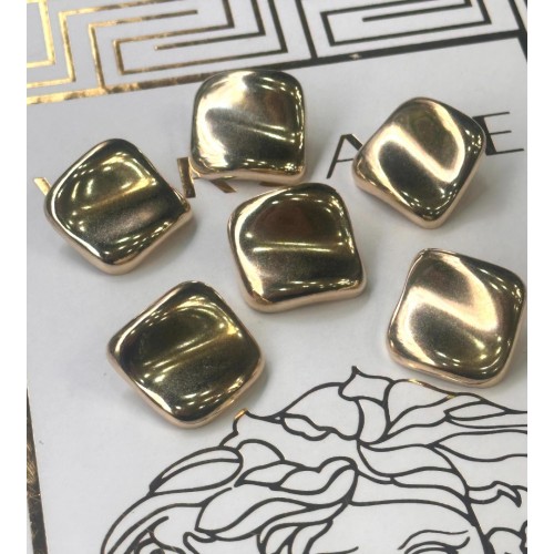 ✨ Premium Gold Modern Düğme | Minimal Couture Seri 25 MM 6 ADET