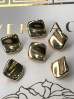 ✨ Premium Gold Modern Düğme | Minimal Couture Seri 18 MM 6 ADET