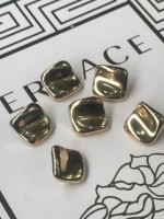 ✨ Premium Gold Modern Düğme | Minimal Couture Seri 18 MM 6 ADET