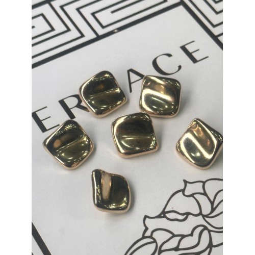 ✨ Premium Gold Modern Düğme | Minimal Couture Seri 18 MM 6 ADET