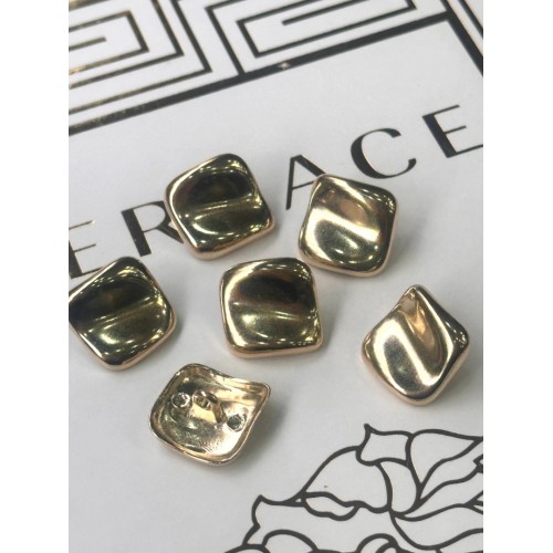 ✨ Premium Gold Modern Düğme | Minimal Couture Seri 18 MM 6 ADET