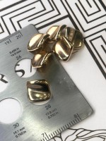 ✨ Premium Gold Modern Düğme | Minimal Couture Seri 18 MM 6 ADET