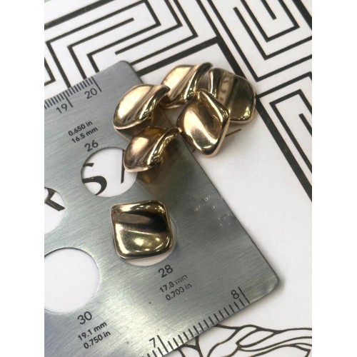 ✨ Premium Gold Modern Düğme | Minimal Couture Seri 18 MM 6 ADET